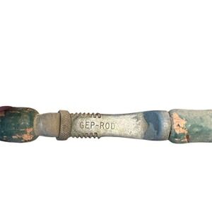 VTG GEP ROD Fishing Rod Reel Handle Green Wood Metal Handle Classic Angler Gear